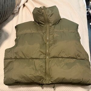 Amazon Olive Green Puffer Vest